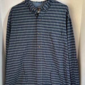 Schmidt workwear blue plaid button up shirt size extra large tall